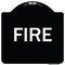 Signmission Designer Series Sign-Fire, Black & White Heavy-Gauge Aluminum Sign, 18" x 18", BW-1818-23966 A-DES-BW-1818-23966 - alternate 1